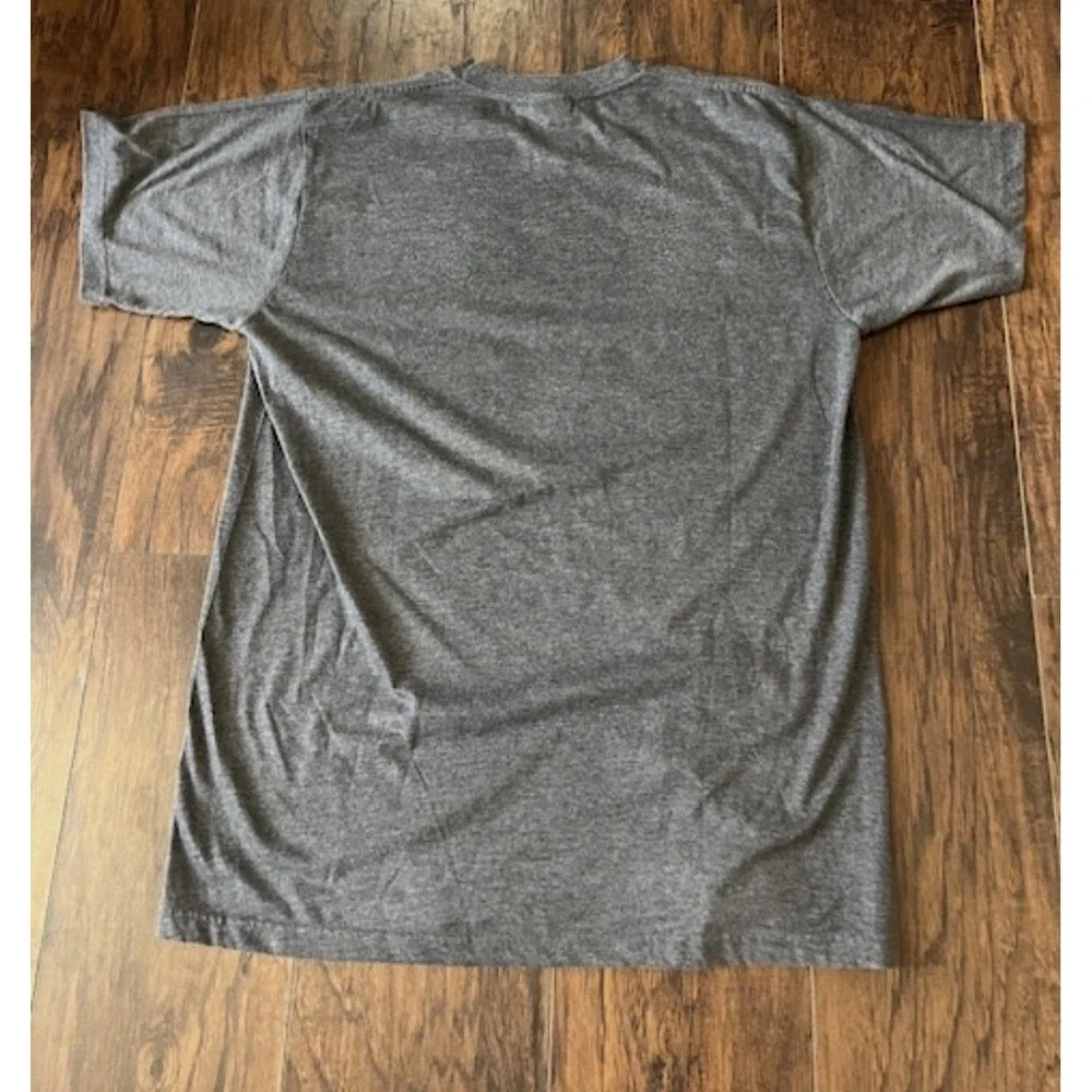 I Love NY Men's Graphic Print Short Sleeve Gray Jersey T-Shirt Crew Neck 2XL‎